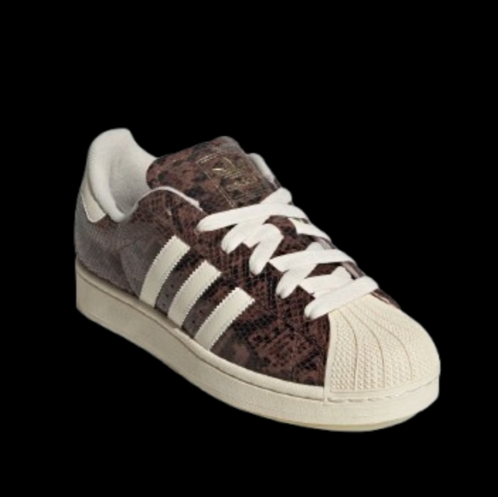 Adidas Originals Superstar 2 Snakeskin Womens Size 6.5 Cream Brown